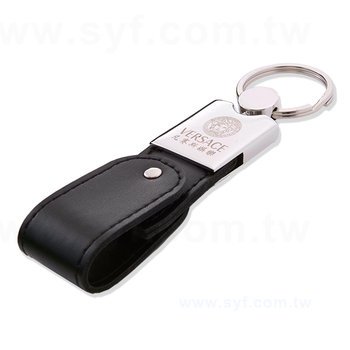 皮製隨身碟-鑰匙圈禮贈品USB-金屬皮環革材質隨身碟-採購訂製印刷推薦禮品_0